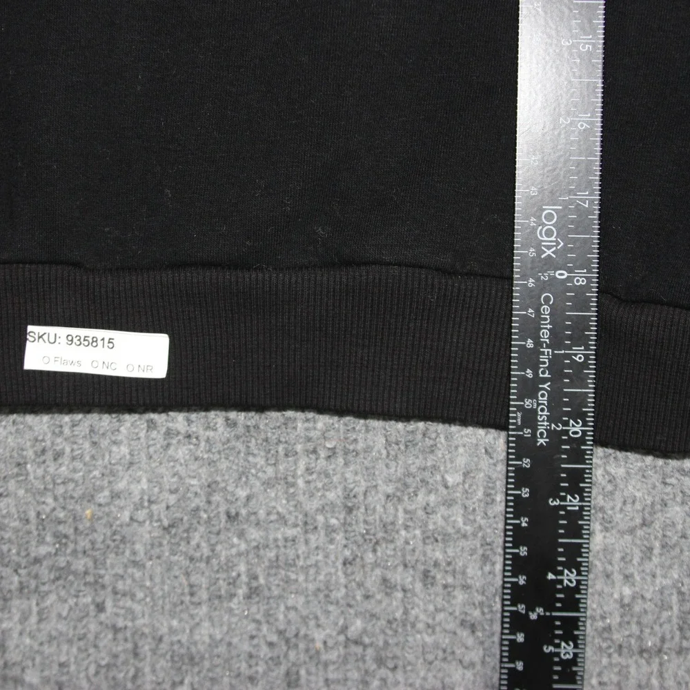 HM Ariana Grande Thank U Next Black 1/4 Zip Pullover Sweatshirt Cropped Youth 14